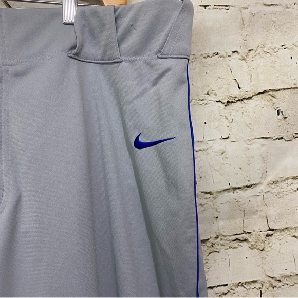 NWT Nike Vapor Select Baseball Pants Softball Gray Blue Striped Moisture… - Picture 2 of 4